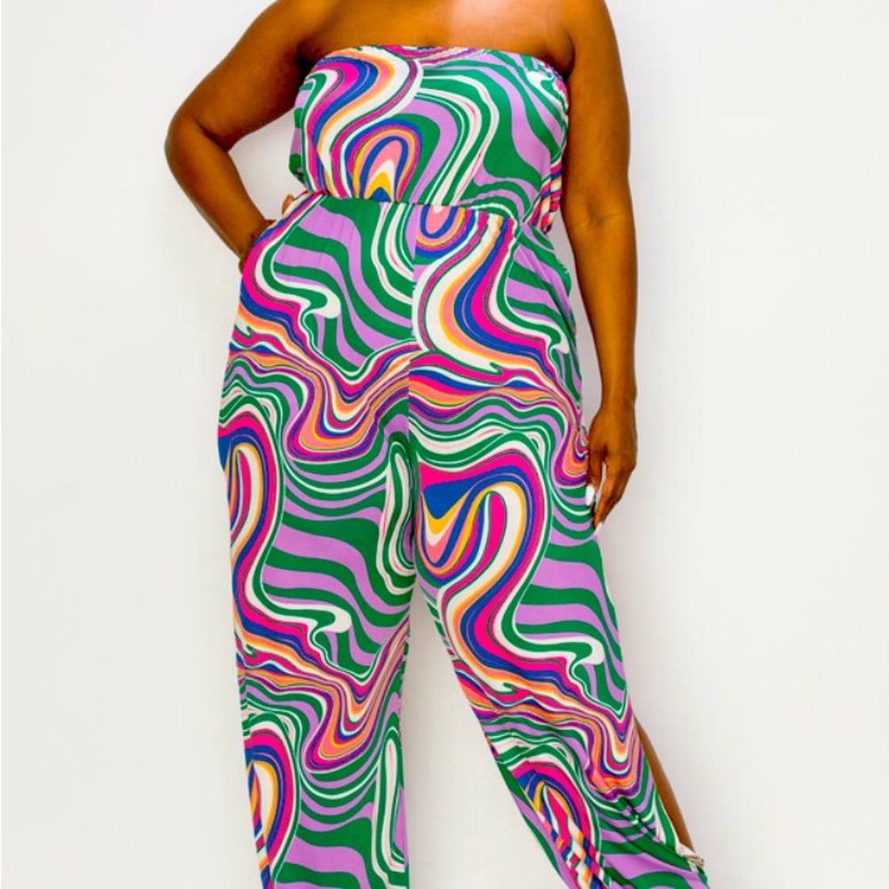 LIVD Lillian Strapless Jumpsuit 14/16/1X